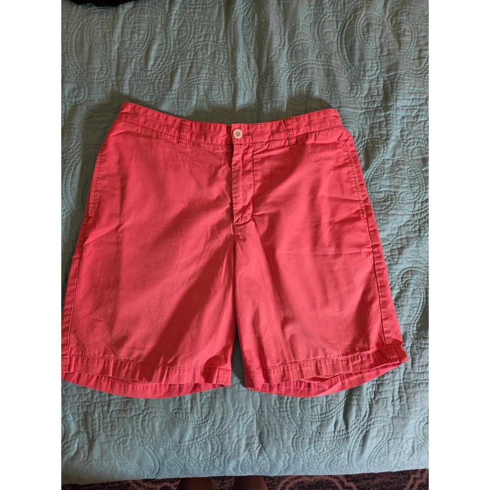 Vineyard Vines Mens Club Shorts Coral Pink Cotton Twill Size 33 Preppy Summer